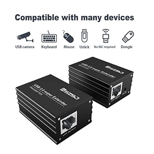 Rallonge USB sur RJ45 Cat5e Cat6 70m pour souris et clavier - 5