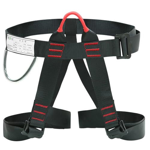 Generico Imbracatura Da Arrampicata - Imbracatura Per Arrampicata Su Roccia | Cinture Di Sicurezza In Vita | Cintura Di Sicurezza Per Mezzo Corpo | Attrezzatura Tattico Per Arrampicata Di Salvataggio