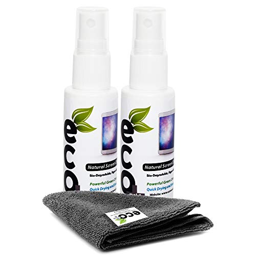 Ecomoist Natural Screen Cleaner 2X30ml Travel Pack Fine Microfiber Towel For LCD TFT Plasma Computer Laptop Mobile Touch… - Image 6