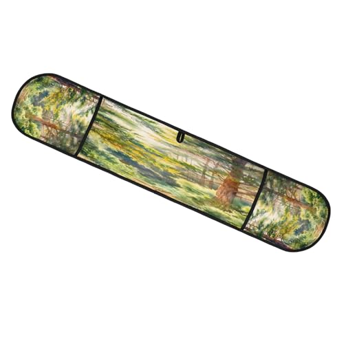 Watercolor Deep Forest Tree Double Mitt Oven Glove Heat Resistant Microwave Glove Extra Long Potholder Kitchen Oven Mittsfor Cooking Baking and Serving