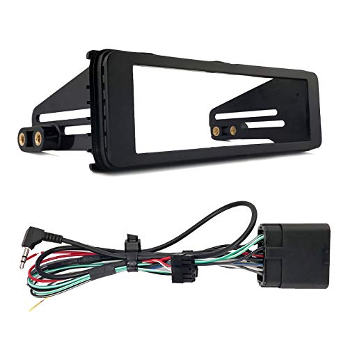 Single DIN Marine CD Player Marine Stereo AUX USB Receiver Bundle Combo with Enrock Stereo Install Kit, Steering Wheel Control Interface, Radio Antenna, Cover (Fits Select 1998-2013 HD Motorcycles) - Thumbnail 4