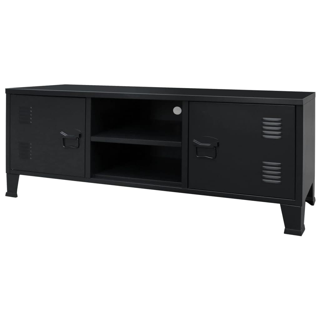 vidaXL Industrial Style Metal TV Stand Black Coffee Table Living Room Home