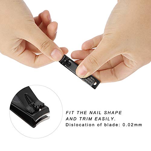 Pedicure-manicure-tool, zwarte teennagelsnijder, antiroest voor nagelknipper - Afbeelding 7