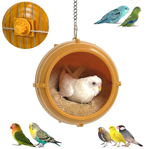 Jevnd BIRD NEST For Cage Swing, Chewproof Small Bird Bed Hanging House Hut, Washable Parakeet Nest To Lay Eggs Breeding cover