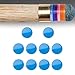 Menolana 10x Pool Cue Tip Pads Billiards Accessory Pool Cue Accessories Repair Part Replacement Ferrule Pads for Bar Leisure Game Room, Sky Blue