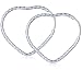 Produktbild Unendlich U Fashion Herzen Damen Creolen 925 Sterling Silber Ohrhänger Ohrringe Hypoallergen Ohrschmuck, Silber