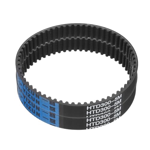 QUARKZMAN 2pz Cinghia di Distribuzione in Gomma HTD-5M 60 Denti, Cinghia Dentata Lunghezza Passo 300mm x Larghezza 15mm x Altezza 3,6mm, Cinghia di Distribuzione a Ciclo Chiuso Pulegge