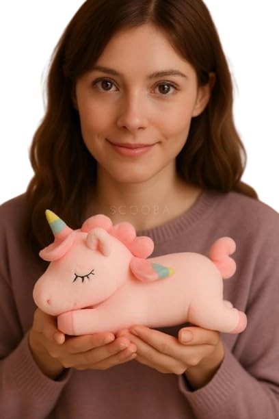 Image of SCOOBA Baby Unicorn Soft Toy (Lying Unicorn)