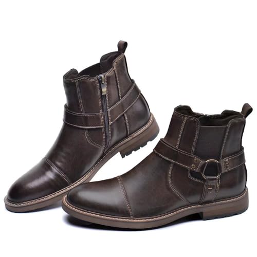 Image of Arkbird Chelsea Ankle Boots for Men Genuine Leather Oxford Casual and Formal Dress Boot
