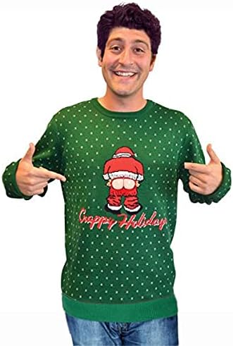 The Snooze Shack Morph Digital Dudz Animated Mooning Santa Ugly Christmas Sweater