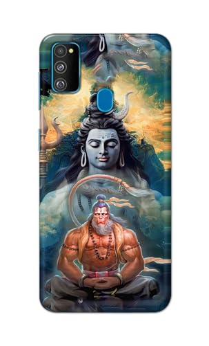 Image of PRINTFIDAA Printed Hard Back Cover Case for Samsung Galaxy M30s | Samsung Galaxy M21 | Samsung M21 2021 Edition Back Cover (Lord Shiva and Hanuma) -112