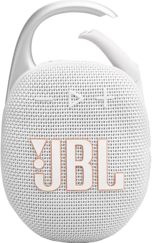 JBL Clip 5 - Portable Wireless Bluetooth Speaker - White (Renewed Premium)