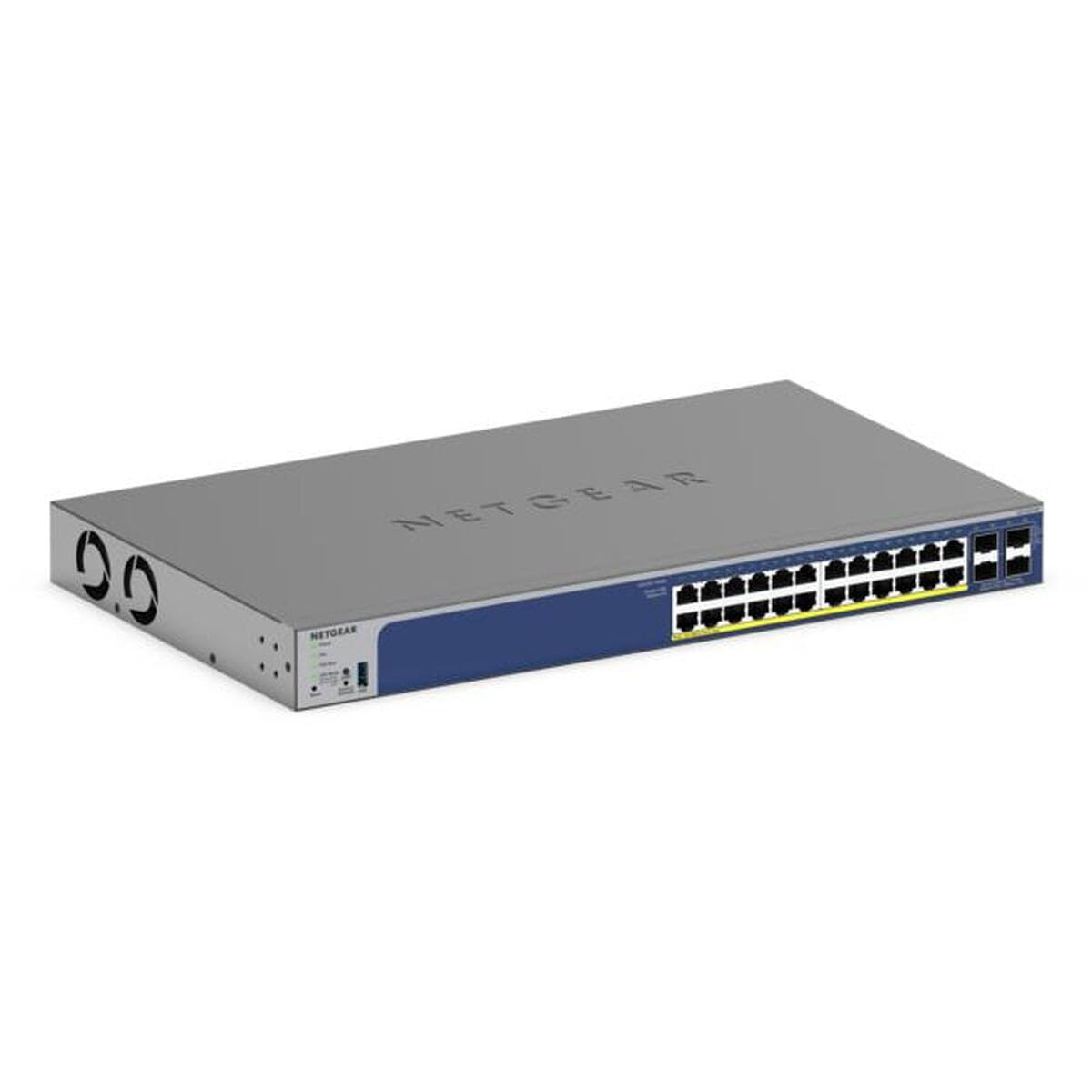 NETGEAR (GS728TXP) Smart Switch Web manageable Gigabit Ethernet PoE 28 Ports, Avec 24 Ports PoE+ 190W, 2 Ports SFP+ 10 Gigabit, Administration Cloud Insight, Mur ou Rack, et Protection à Vie limitée
