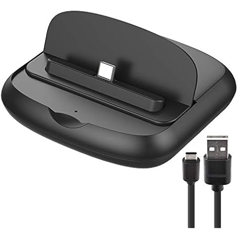 Ravol Charging Stand for Nintendo Switch, Fodable Mini Charging Display Dock Station with USB Type C Port (Adapter Not Included) Cover