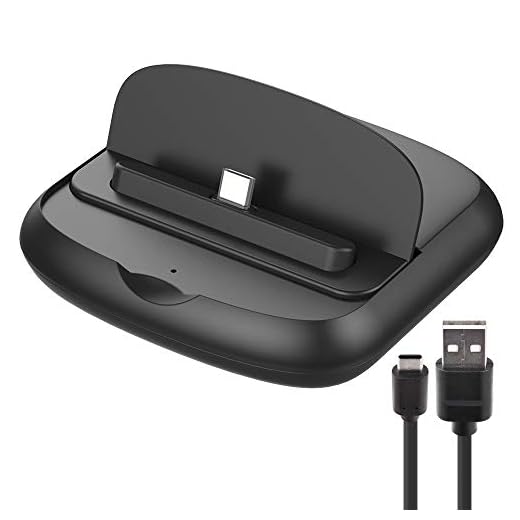 Ravol Charging Stand for Nintendo Switch/Switch-OLED, Foldable Mini Charging Display Dock Station with USB Type C Port (Adapter Not Included)