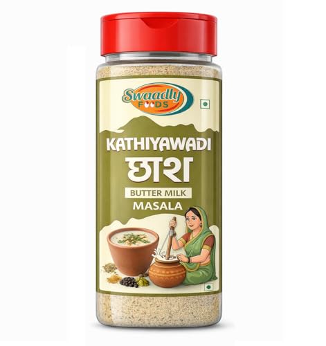 Image of Chaas Masala | Buttermilk Masala Powder for Digestion | Traditional Kathiyawadi Natural Cumin-Mint Blend for Summer Drink | Chach Masala for Home & Restaurant - 150g Pack