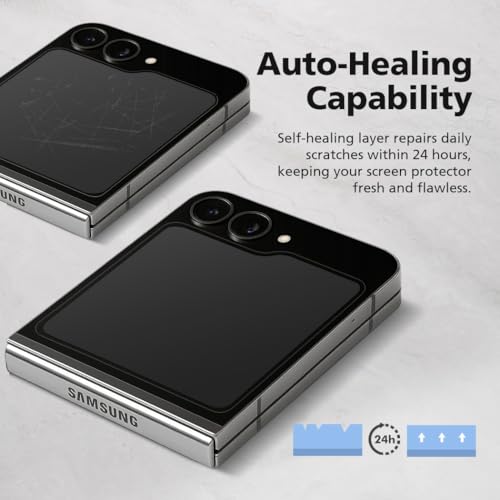 Protector de pantalla flexible Galaxy Z Flip 5 antirreflejos que soluciona marcas 4