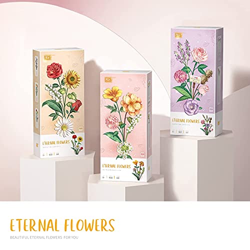 Baustein Bouquet Bauset, 547 Klemmbausteine Mini Bricks Baumwolle Blumen Set für Erwachsene, Blume Kompatibel mit Lego… – Bild 5