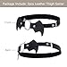 Sucrain 2pcs Adjustable Bat-Shaped Leg Garter,Elastic Belt Punk Gothic Thigh Ring Garter for Halloween Parties Cosplay