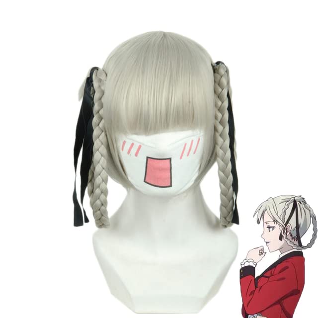 Cosplay Wig Anime Kakegurui Compulsive Gambler Momobami Kirari Cosplay Wig Women Synthetic Hair Halloween Party Role Play Costume Wigs