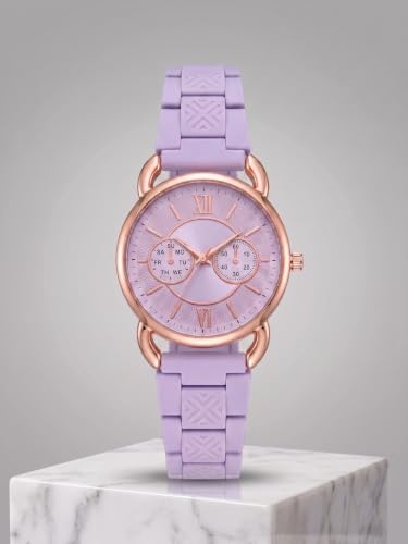 Image of Shocknshop Analog Women Watches Ladies Rose Gold Round Dial Metal Strap Wrist Watch for Woman and Girls -WCH196