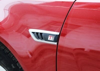 2 Pcs Big T Car Decorative Air Flow Intake Side Decal Stick Hood Scoop Vent Bonnet Cover Universal