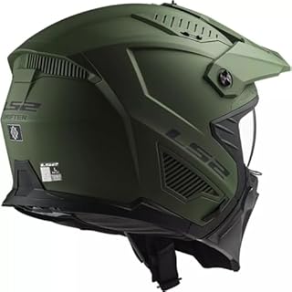 LS2, Casco Moto Jet/Modulare DRIFTER SOLID Matt Military Green, M