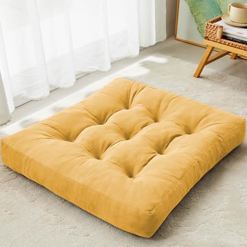 Image of DAWNTREES Floor Pillow,1 Pack Square Large Pillows Seating for Adults