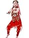 Astage Girls Oriental Belly Dance Sets Costumes All accessories Red S(Fits 3-5 Years)