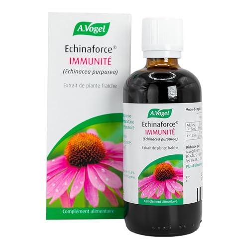 A.VOGEL-Echinaforce – Complément alimentaire – Renforce le système immunitaire et santé de l'appareil respiratoire - Extrait de plante Fraîche d’Echinacée – Solution buvable 100ml