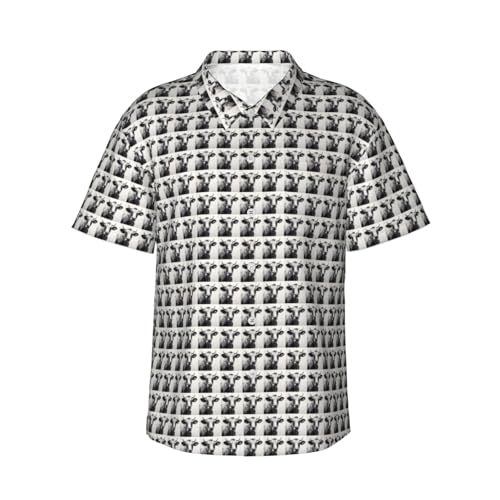 Chemise hawaïenne imprimé vache pour des vacances à la plage et soirées d'été décontractées