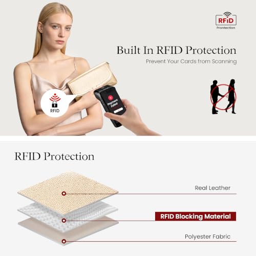 Image of befen Genuine Leather Small Crossbody Bags for Women, RFID Clutch Purses