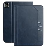 XFDSFDL® Schutzhülle für Infinix Xpad X1101 (11 Zoll) PU Leder Hülle Tragbarkeit Schlüsselband Brieftasche mit Ständer Taschen Kartenfächern Ledertasche Blau