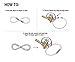 Lucky Line 5” Twisty Lock Key Ring, Flexible Nylon Coated Steel Wire Loop, Corrosion-Resistant and Durable, Clear, 5 Pack (8111005)