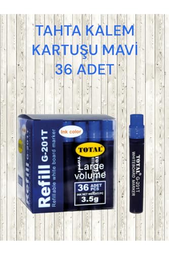 Tahta Kalem Kartuşu Mavi, 36 Adet
