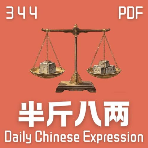 Daily Chinese Expression 344「半斤八两」 Chinese podcast -Speak Chinese with Da Peng #汉语俗语和习惯用语