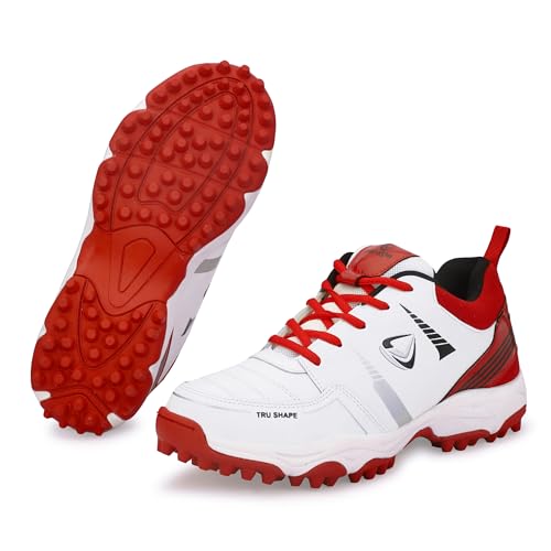 Image of PRO KVH Lightweight Cricket Shoes for Men | Rubber Spikes | Water-Resistant | All-Round Performance Footwear for Outdoor and Field Sports