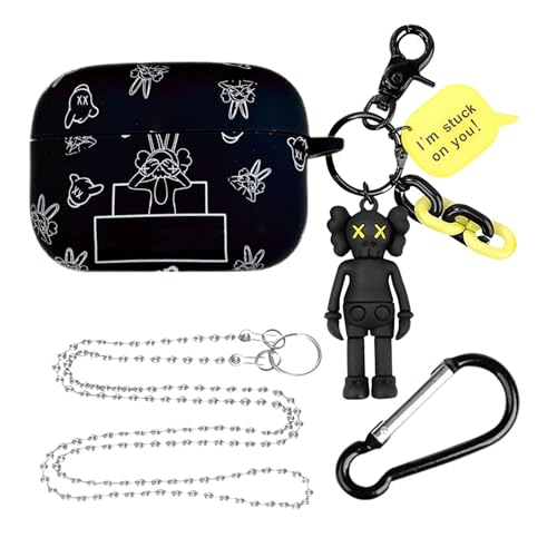 LinkBuds S WF-LS900N 用の ケース カバー ワイヤレス イヤホン 用 保護ケース tpu素材 傷防止 落下防止 耐衝撃 防水 防塵 分離式 保護カバー 創造性 かわいい 漫画 充電便利 全面保護 イヤホンケース キーチェーン付き (A1