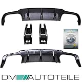  W204 C204 Diffusor Stoßstange Hinten Schwarz Matt + HALTER für C63 AMG