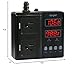 bayite Temperature Controller 1650W 15A BTC211 Dual Digital Outlet Thermostat Plug, Pre-Wired, 2 Stage Heating and Cooling Mode, 110V - 240V, Fermentation BBQ Reptile Aquarium