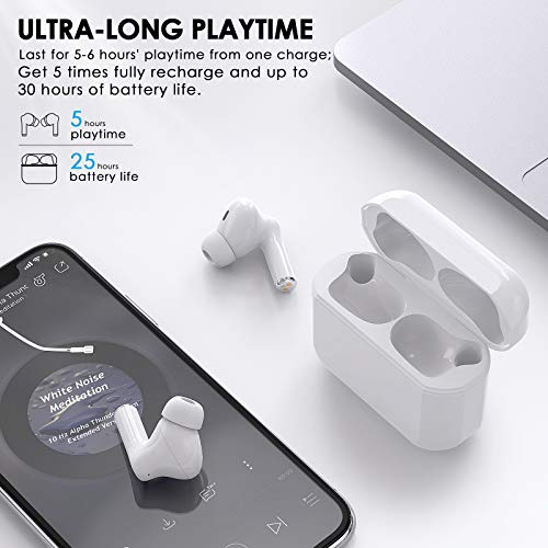 Lasuney Ipx8 Waterproof Bluetooth 5.0 True Wireless Earbuds With Wireless Charging Case And Mic, 30H Cyclic Playtime Headphones For Iphone Android, In-Ear Hi-Fi Stereo Earphones Headset For Sport #TOP1