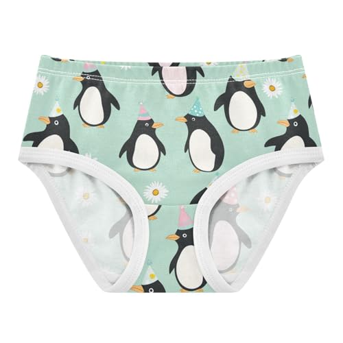 Wusikd Penguins Girls' Underwear Cotton Daisy Girls Briefs Soft Toddler Underwear 2T