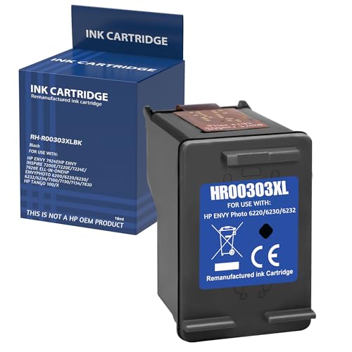 Cartouche d'encre noire HP 303XL PHONILLICO compatible Envy Inspire