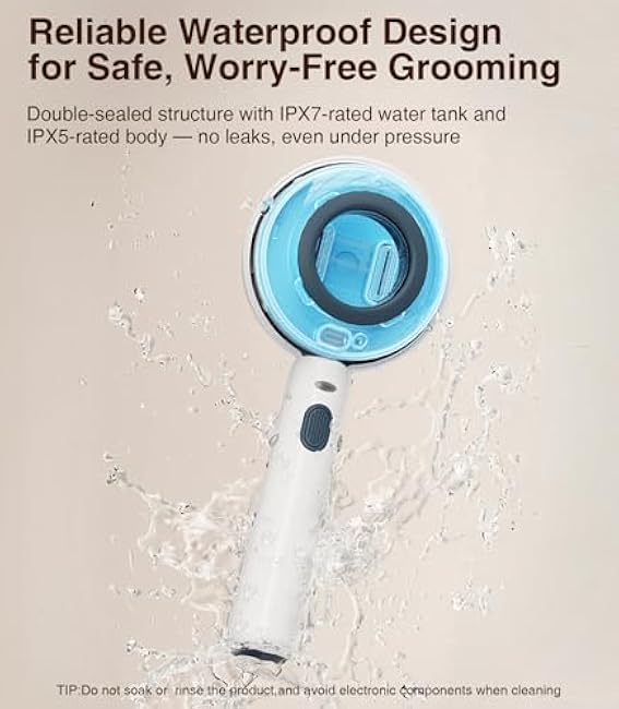 Cat Steam Brush for Shedding, 4-in-1 Self-Cleaning Cat Brush with Water Spray & Release Button, Anti-Static Massage Comb, 500mAh Rechargeable, IPX7 Waterproof Pet Grooming Tool for Cats & Dogs, White-emKrYv8Z