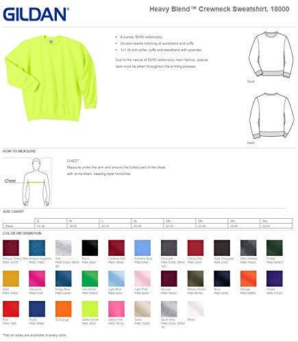 Ink Stitch Unisex Heavy Blend Cotton Warm Crewneck Sweatshirts - Neon Yellow M #TOP2