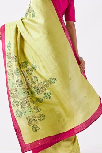 Taneira green pure silk saree in pure silk – image 4