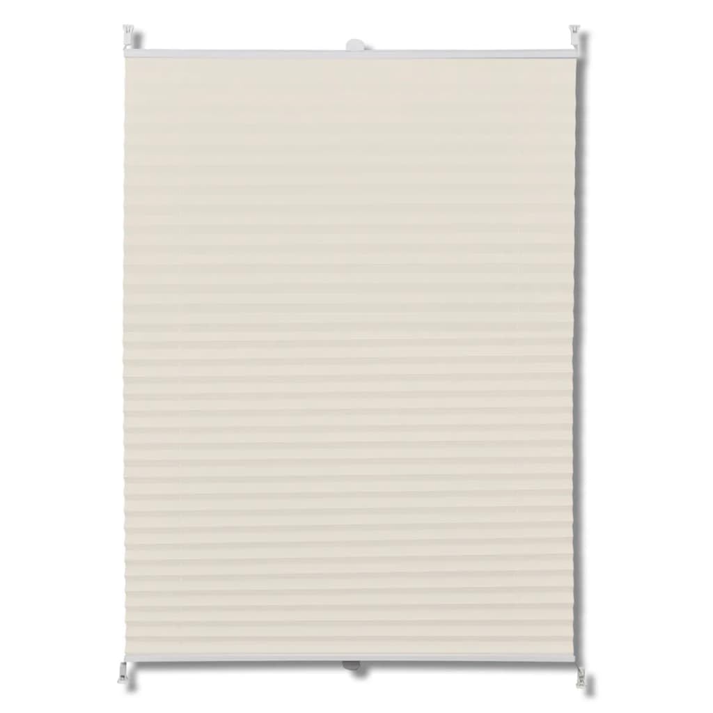 Tenda Plissè,Tenda A Rullo Doppio,Tende Veneziane Per Interni Senza Forare Adatto Per Camere Da Letto, Balconi, Porte, Finestre, Finestre Della Cucina 100x200cm Crema
