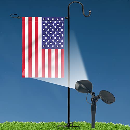 Guladus 2 In 1 Outdoor Solar Spot Light,Super Bright 4 Led 240Lumens,Auto On/Off,Ip65 Waterproof,Adjustable Flagpole Lights Waterproof Outdoor Dusk To Dawn For Garden Lighting,Flagpole Lighting #TOP1