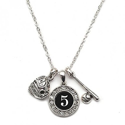 MadSportsStuff Custom Player ID Softball Necklace (#5, One Size)