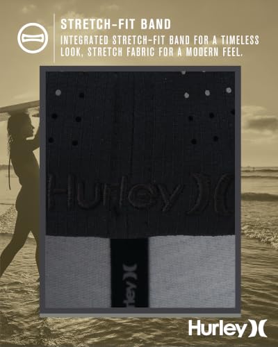 Image of Hurley Mens Trucker Hat - Curved Brim H2O Dri Summer Fitted Baseball Cap for Men with Mesh Back